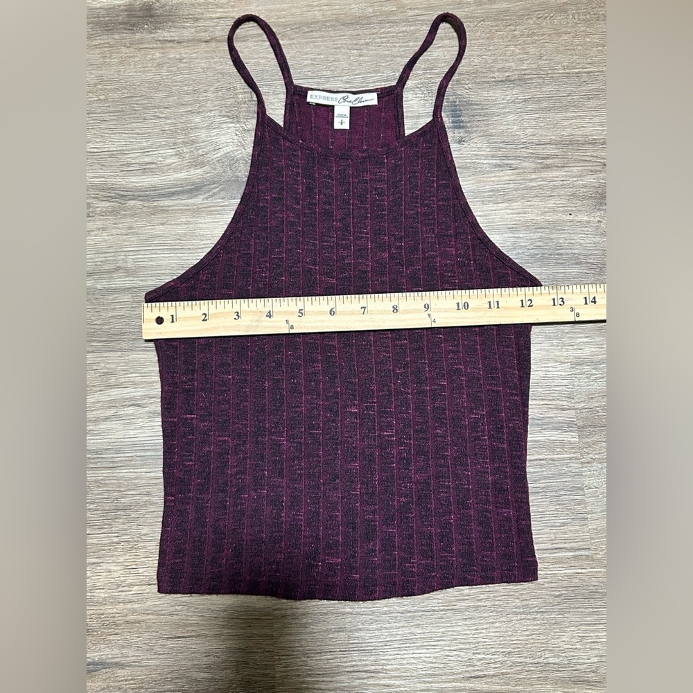 Express | One Eleven Ribbed Cropped Tank Top - Picture 7 of 10